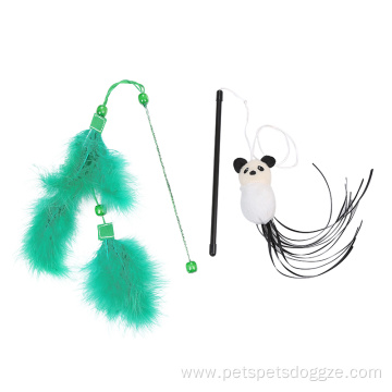 Funny Playing Cat Teaser Stick Toy With Feather